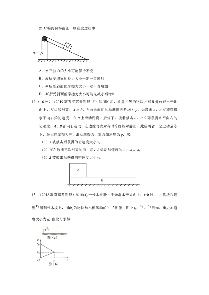 专题20.连接体叠加体模型（原卷版）--2023高考二轮复习_4.2025物理总复习_2023年新高复习资料_二轮复习_2023年高考物理二轮复习二十五专题精练287608825_专题20连接体叠加体模型