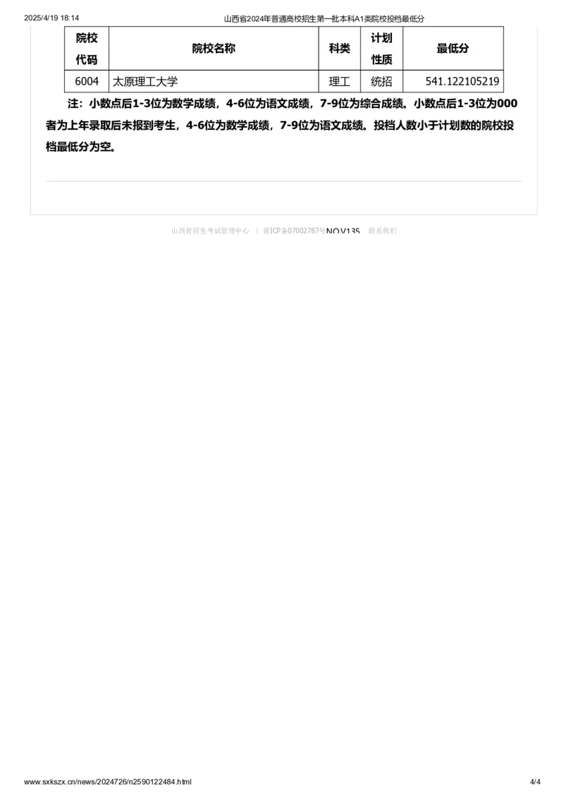 山西省2024年普通高校招生第一批本科A1类院校投档最低分_2025年4月最新发布2025年《全国31省各地》高考志愿填报（各省高校介绍+各省一分一段表+热门专业+避坑指南）_山西