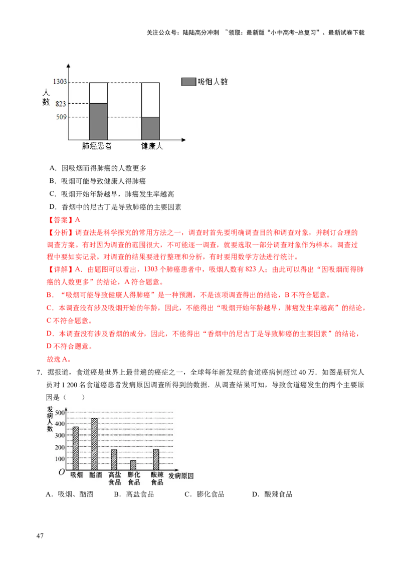 主题五人体生理与健康（讲练）（解析版）_02中考总复习（2026版更新中）_08-生物-中考总复习_2025中考复习资料_2025中考二轮课件ppt+讲义+练习生物_讲义+练习