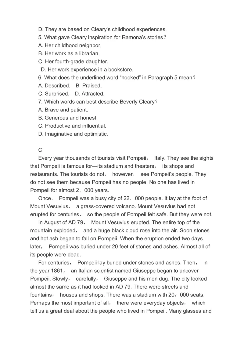 2023届高考英语备考二轮复习阅读理解完形填空书面表达分类综合训练（含答案）_3.2025英语总复习_赠品通用版（老高考）复习资料_二轮复习