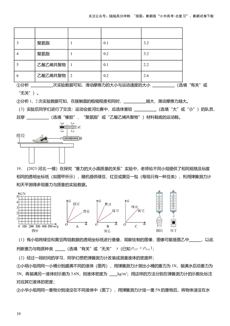 压轴题11运动和力力热、力电计算难点分析（原卷版）_02中考总复习（2026版更新中）_04-物理-中考总复习_2024年中考复习资料_三轮复习_2024年中考物理压轴题专项训练（全国通用）