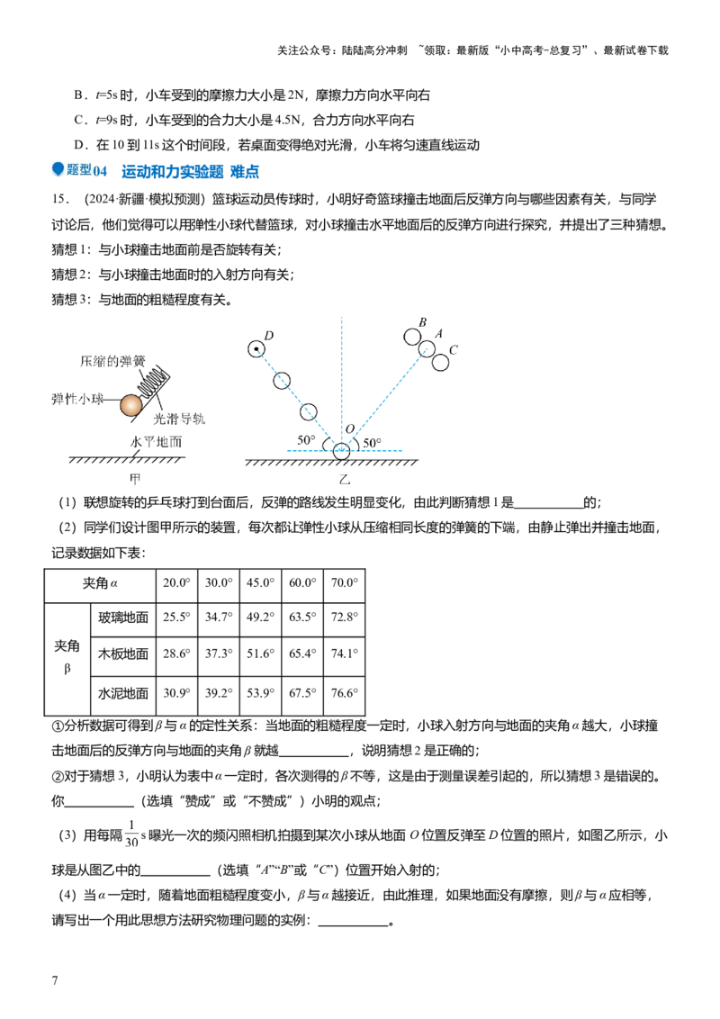 压轴题11运动和力力热、力电计算难点分析（原卷版）_02中考总复习（2026版更新中）_04-物理-中考总复习_2024年中考复习资料_三轮复习_2024年中考物理压轴题专项训练（全国通用）
