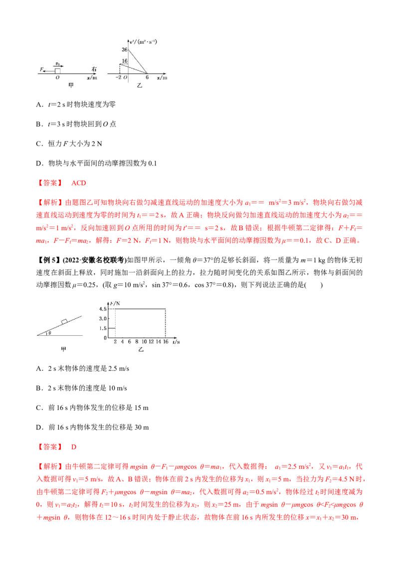 专题2.2力与直线运动（解析版）_4.2025物理总复习_2023年新高复习资料_二轮复习_2023届高考物理二、三轮复习总攻略290387341_专题2.2力与直线运动-2023届高考物理二、三轮复习总攻略