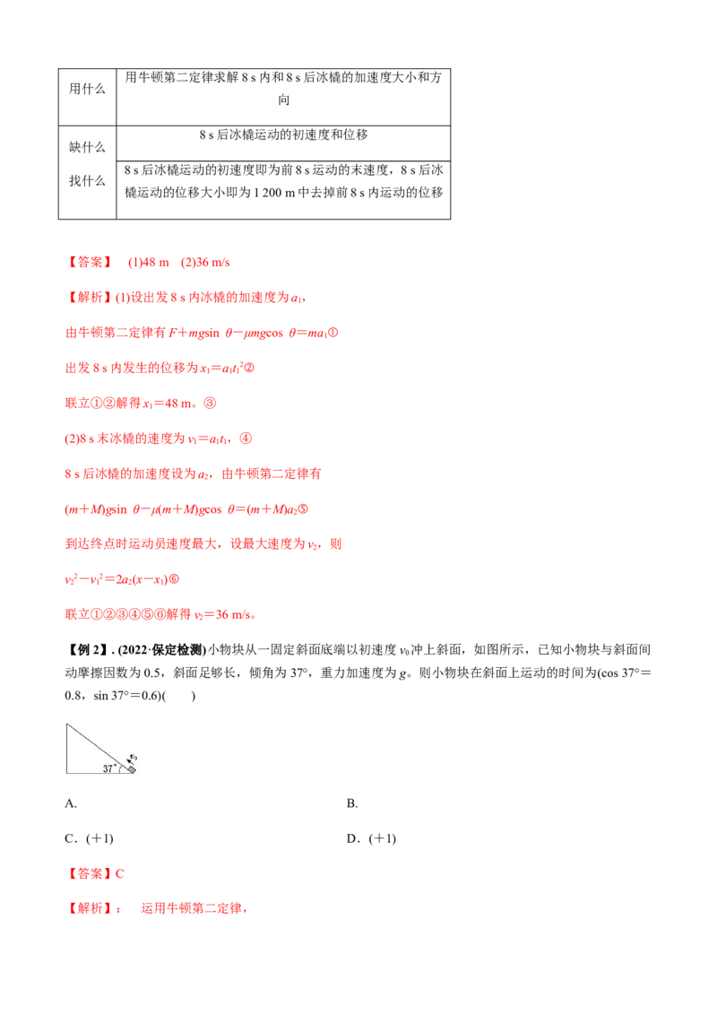 专题2.2力与直线运动（解析版）_4.2025物理总复习_2023年新高复习资料_二轮复习_2023届高考物理二、三轮复习总攻略290387341_专题2.2力与直线运动-2023届高考物理二、三轮复习总攻略