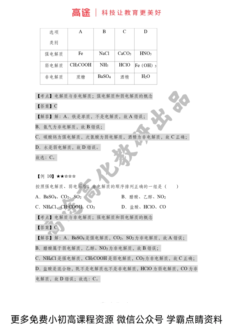 高一暑假化学讲义-2离子反应（上）（全国）_2025秋高中《化学暑假衔接讲义》新高一、二、三（培优讲义+暑假作业本）_新高一化学暑假衔接材料视频+讲义+练习_学习顺序1暑假班_化学资料