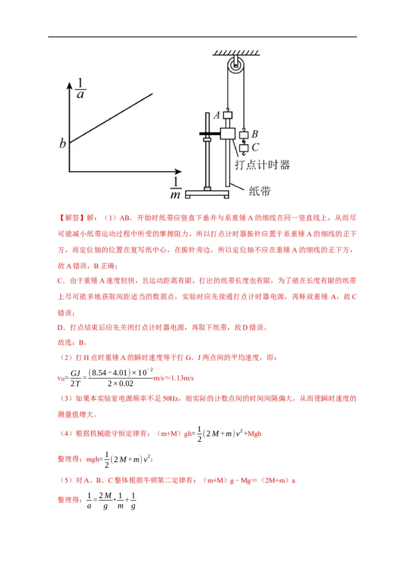 专题35力学及其他实验（解析版）_4.2025物理总复习_赠品通用版（老高考）复习资料_专项复习_2023年高考冲刺物理热点知识讲练与题型归纳（全国通用）