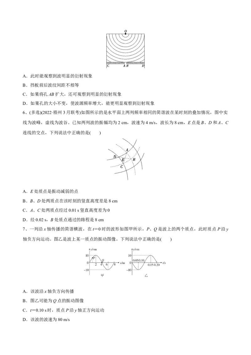 第二讲机械波（原卷版）_4.2025物理总复习_2023年新高复习资料_一轮复习_2023年高三物理一轮复习精讲精练278111462_第十五章机械波_第二讲机械波-2023年高三物理一轮复习精讲精练