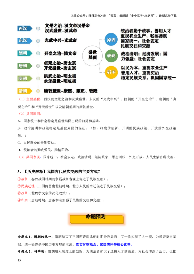 主题03++隋唐时期+（历史时空+热词背诵+考点梳理+素养导向+命题预测）-2025年中考历史一轮知识点梳理_02中考总复习（2026版更新中）_06-历史-中考总复习_2025年中考复习资料