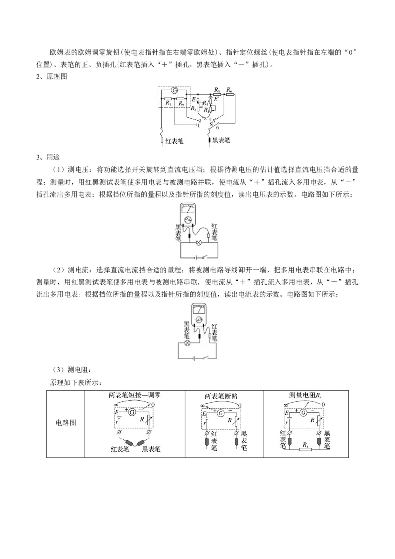 专题22电学实验（原卷版）_4.2025物理总复习_2025年新高考资料_一轮复习_2025年高考物理一轮复习知识清单