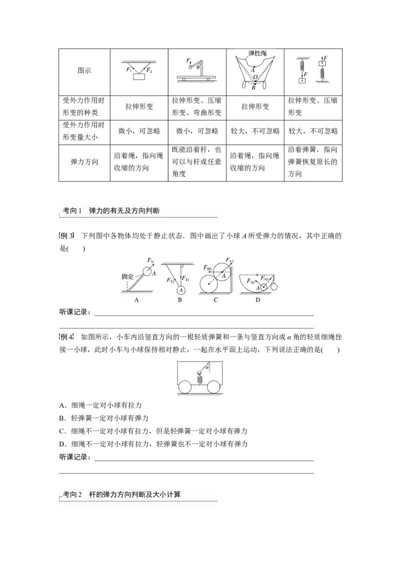 第2章第1讲　重力　弹力　摩擦力_4.2025物理总复习_2024年新高考资料_1.2024一轮复习_2024年高考物理一轮复习讲义（新人教版）_学生版在此文件夹_大一轮复习讲义