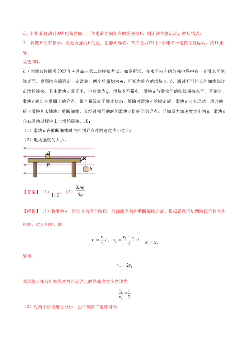 秘籍14电场的性质热点问题-备战2023年高考物理抢分秘籍（新高考专用）（原卷版）_4.2025物理总复习_2023年新高复习资料_备战2023年高考物理抢分秘籍（新高考专用）