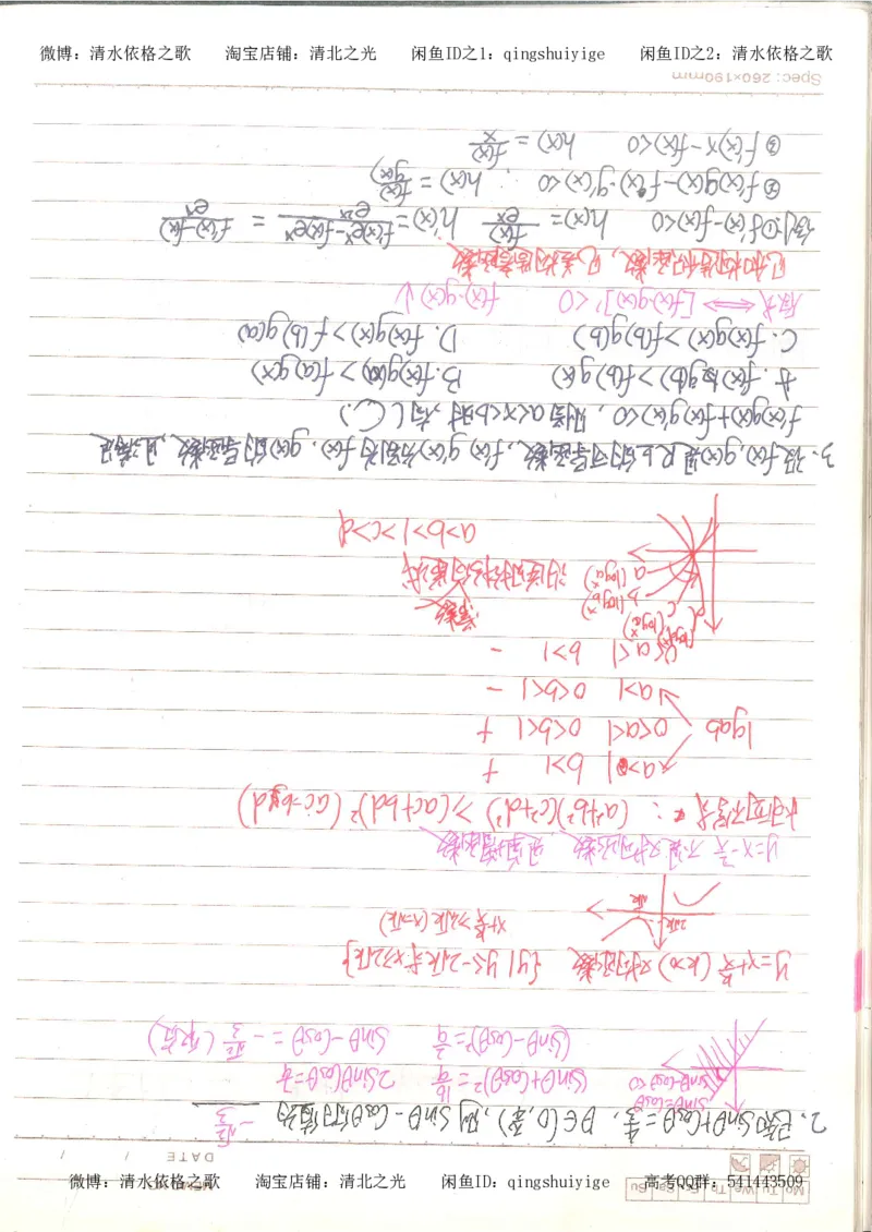 3.衡水中学高考积累与改错_高二数学（第1本）_146页_高中衡水学霸笔记_高中全部赠品_错题集高中九科_数学积累与改错