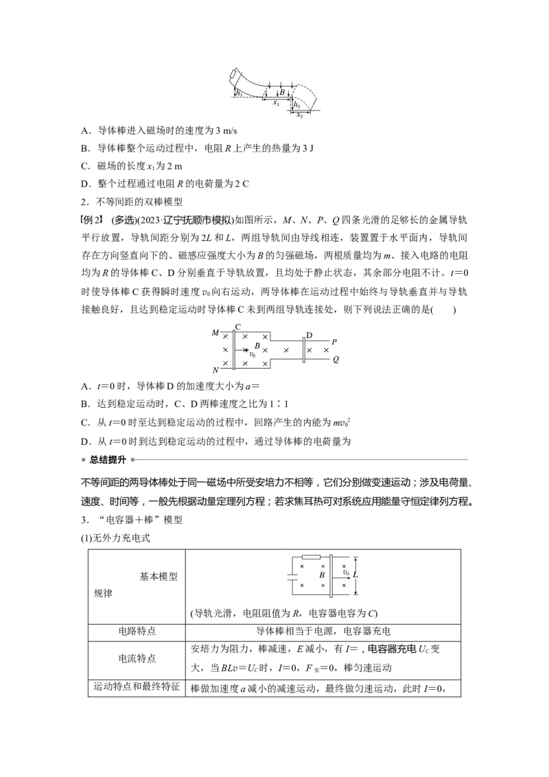 第十二章　第5课时　专题强化：动量观点在电磁感应中的应用_4.2025物理总复习_2025年新高考资料_一轮复习_2025物理大一轮复习讲义+课件ppt（完结）_2025大一轮复习讲义