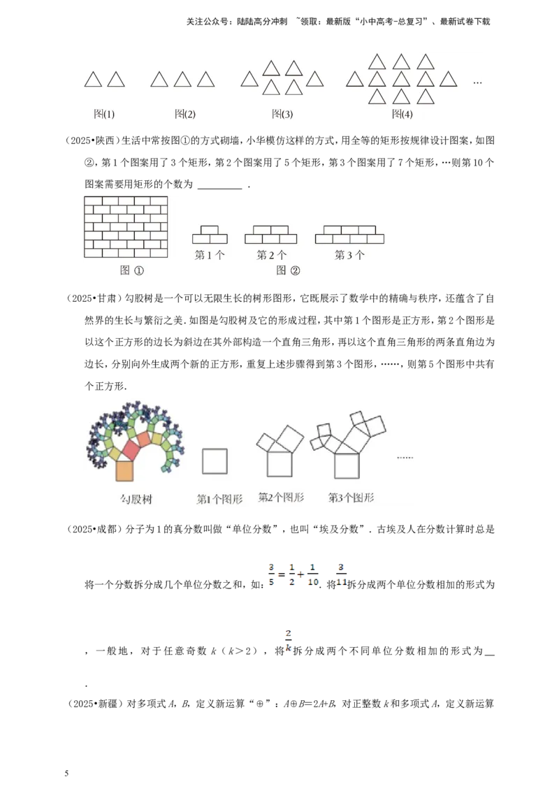 备考2026中考数学真题2025分类精编精练2整式与因式分解（含解析）_02中考总复习（2026版更新中）_02-数学-中考总复习_2026年中考复习（更新中）