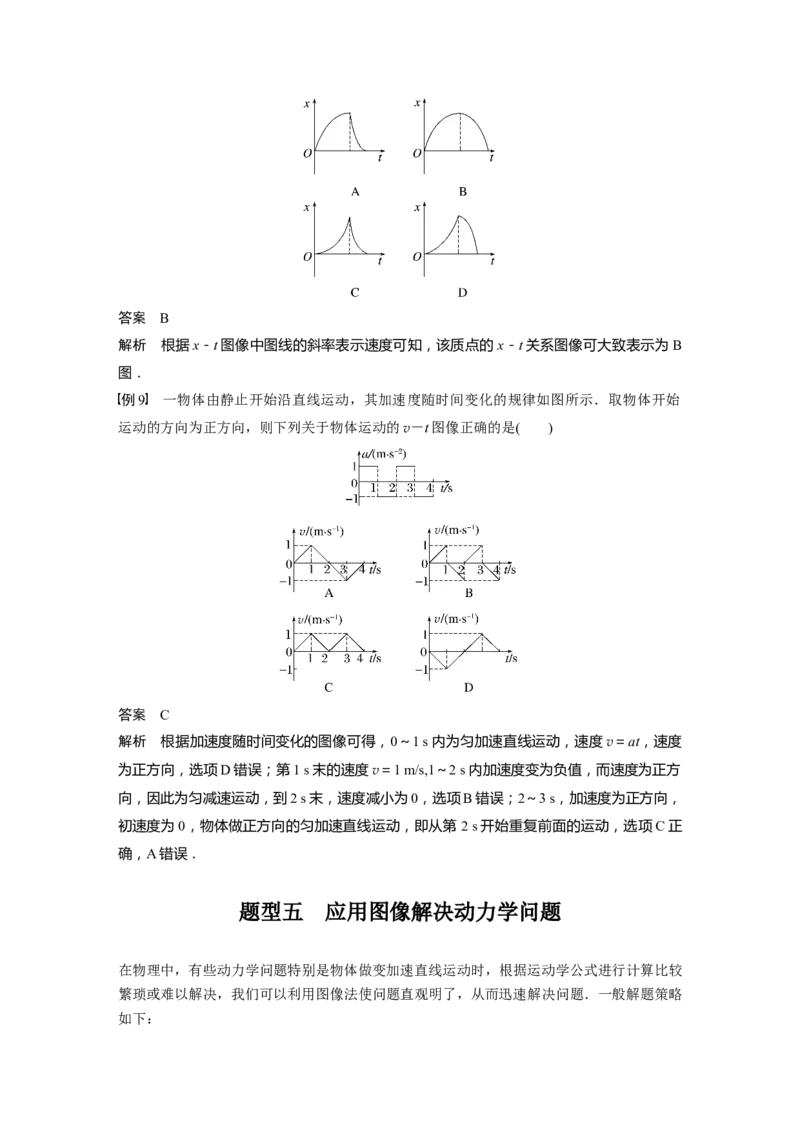 第1章专题强化一　运动图像问题2023年高考物理一轮复习(新高考新教材)_4.2025物理总复习_2023年新高复习资料_一轮复习_2023年新高考大一轮复习讲义