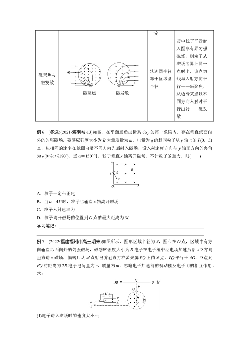 第一篇专题3第9讲　磁场_4.2025物理总复习_2023年新高复习资料_二轮复习_2023年高考物理二轮复习讲义+课件（新高考版）_2023年高考物理二轮复习讲义（新高考版）_学生版_205