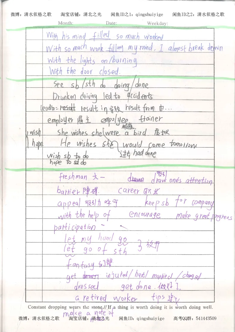 4.衡水中学高考积累与改错_英语（第4本）_53页_高中衡水学霸笔记_高中全部赠品_错题集高中九科_英语积累与改错