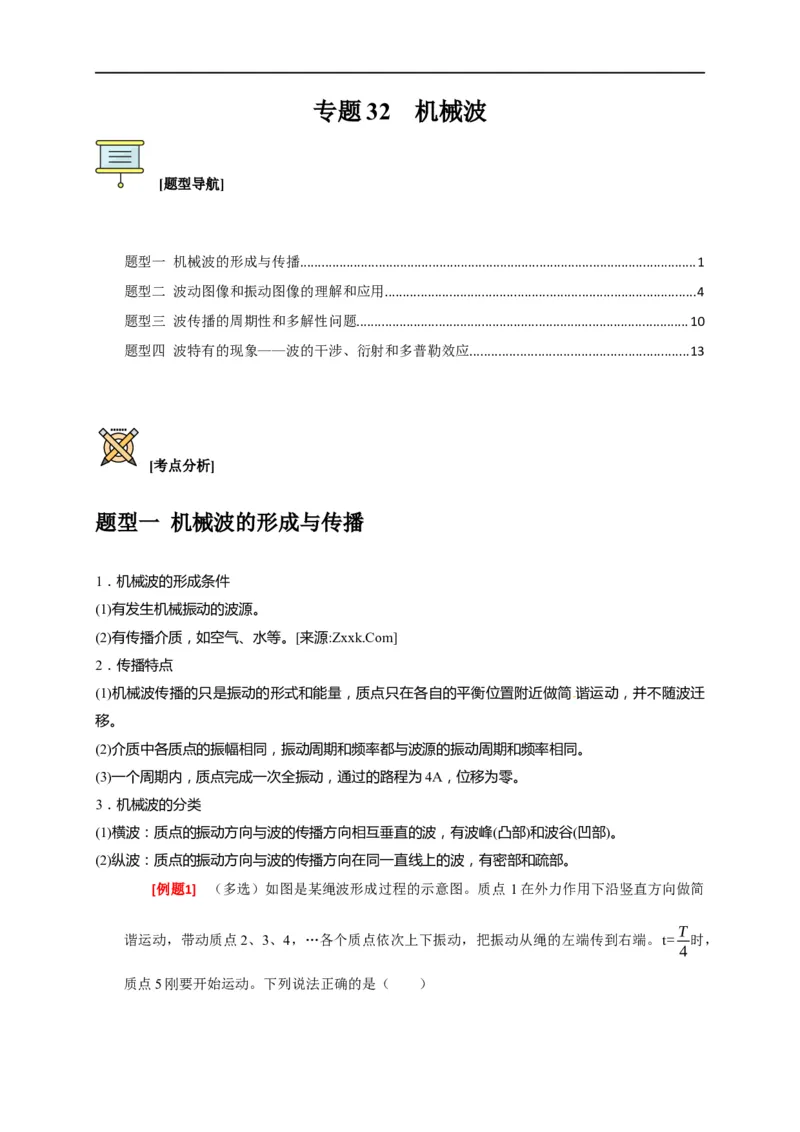 专题32机械波（解析版）_4.2025物理总复习_赠品通用版（老高考）复习资料_专项复习_2023年高考冲刺物理热点知识讲练与题型归纳（全国通用）