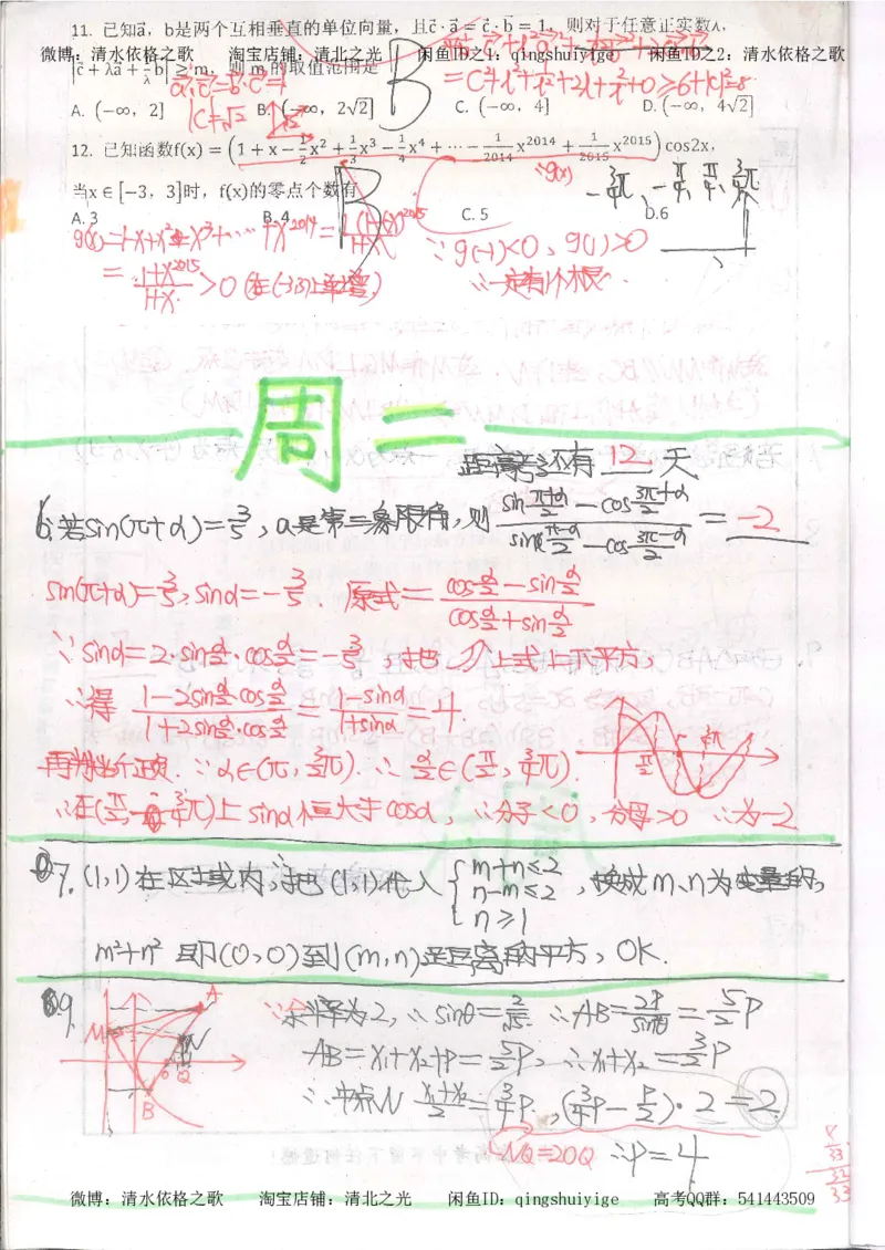 6.衡水中学高考积累与改错_高三数学（第2本）_166页_高中衡水学霸笔记_高中全部赠品_错题集高中九科_数学积累与改错