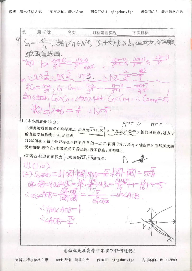 6.衡水中学高考积累与改错_高三数学（第2本）_166页_高中衡水学霸笔记_高中全部赠品_错题集高中九科_数学积累与改错