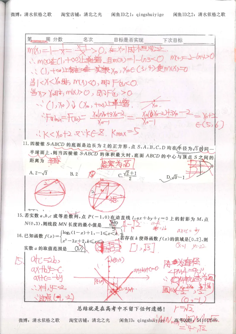 6.衡水中学高考积累与改错_高三数学（第2本）_166页_高中衡水学霸笔记_高中全部赠品_错题集高中九科_数学积累与改错