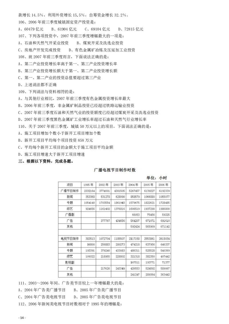 2009年426公务员联考《行测》真题（天津、陕西、湖北卷）_34省+国考真题_34省考+国考pdf版推荐用这个版本_34省行测+申论真题pdf推荐用这个版本_湖北公务员考试真题pdf版_题目