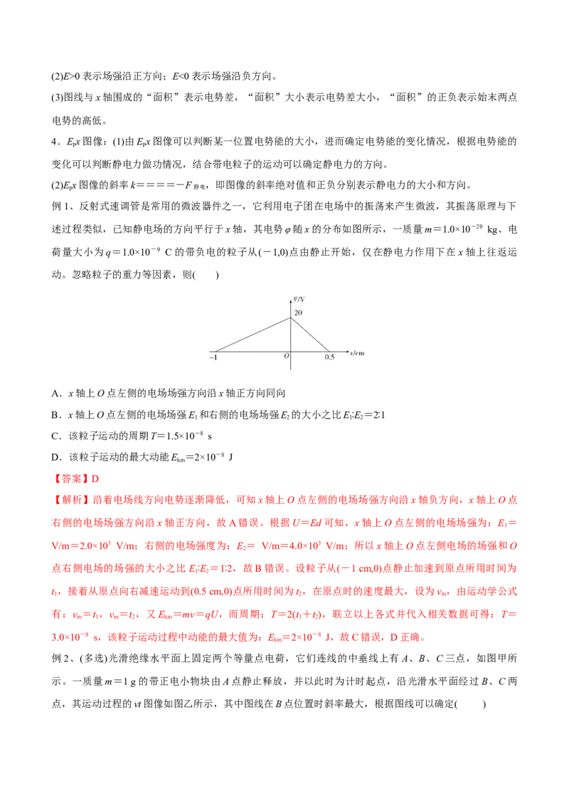 第二讲电场能的性质（解析版）_4.2025物理总复习_2023年新高复习资料_一轮复习_2023年高三物理一轮复习精讲精练278111462_第八章静电场