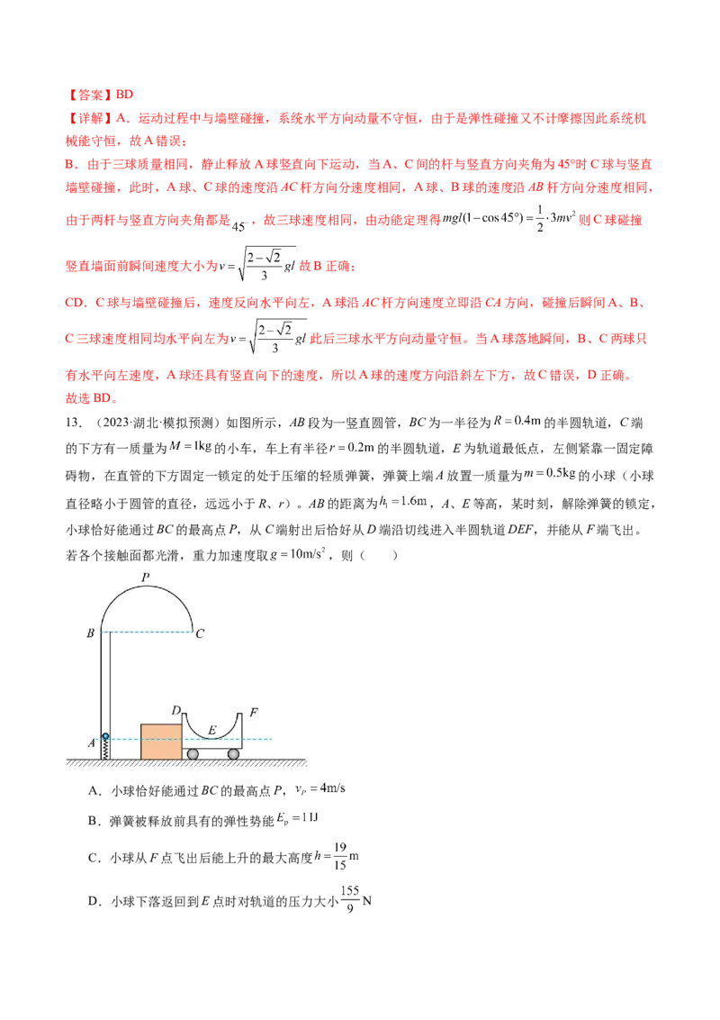第31讲动量守恒定律及其应用（练习）（解析版）_4.2025物理总复习_2024年新高考资料_1.2024一轮复习_2024年高考物理一轮复习讲练测（新教材新高考）_第31讲动量守恒定律及其应用（练习）