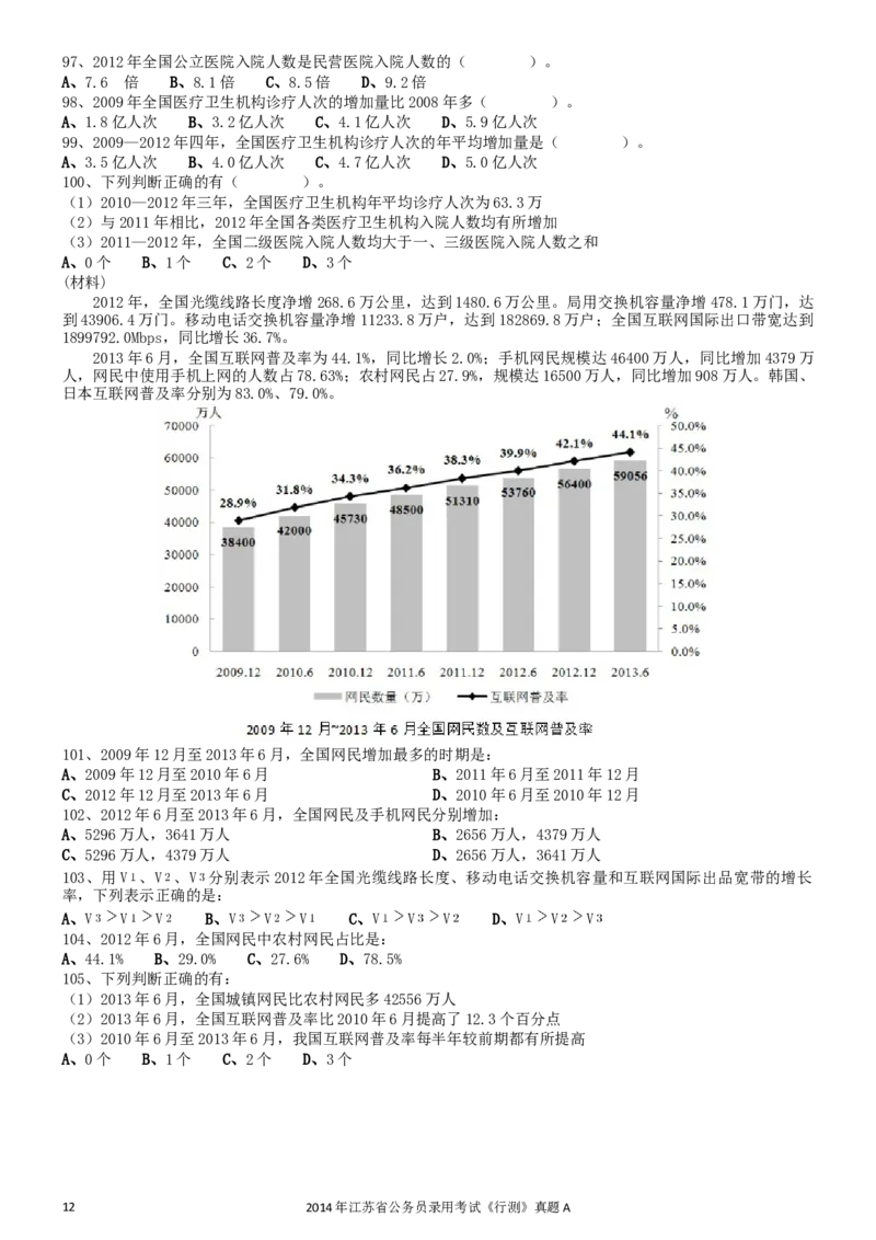 2014年0323江苏公务员考试《行测》真题（A卷）_34省+国考真题_此文件夹为word版,不推荐使用_此word版为,不推荐使用_此word版为,不推荐使用_江苏行测+申论09-22
