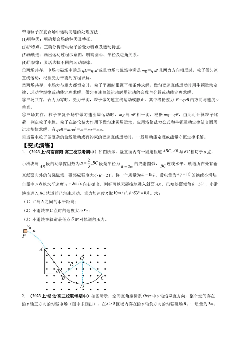 专题13带电粒子在组（复）合场中的运动（原卷版）_4.2025物理总复习_2024年新高考资料_2.2024二轮复习_2024年高考物理二轮热点题型归纳与变式演练（新高考通用）