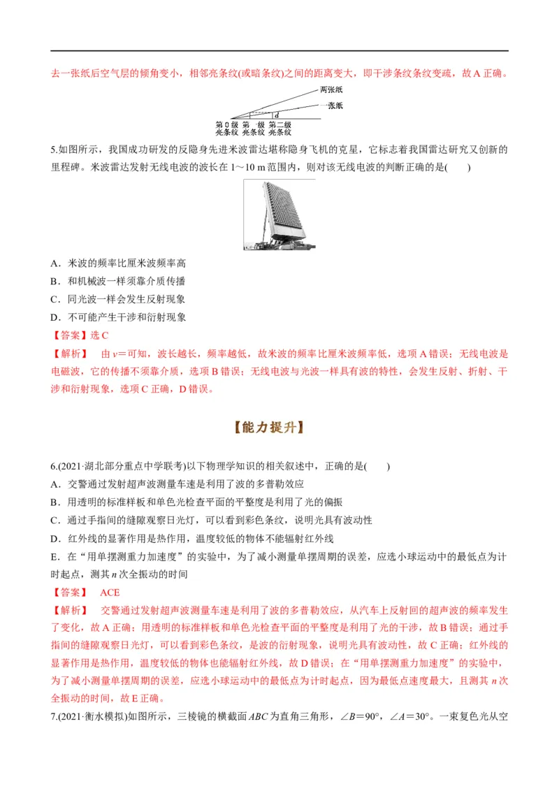 专题15光与电磁波(解析版)_4.2025物理总复习_赠品通用版（老高考）复习资料_二轮复习_2023年高考物理毕业班二轮热点题型归纳与变式演练（全国通用）