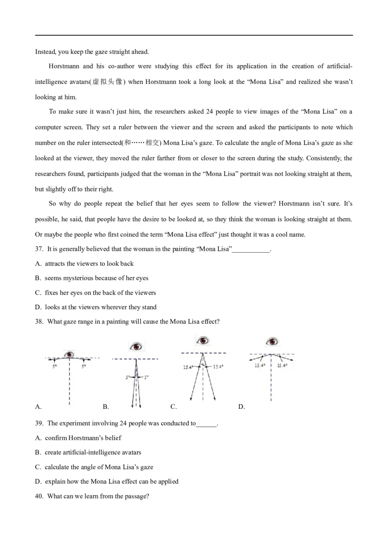 2.阅读理解能力提升演练-高频考点解密2023年高考英语二轮复习讲义+分层训练（全国通用）_3.2025英语总复习_赠品通用版（老高考）复习资料_二轮复习