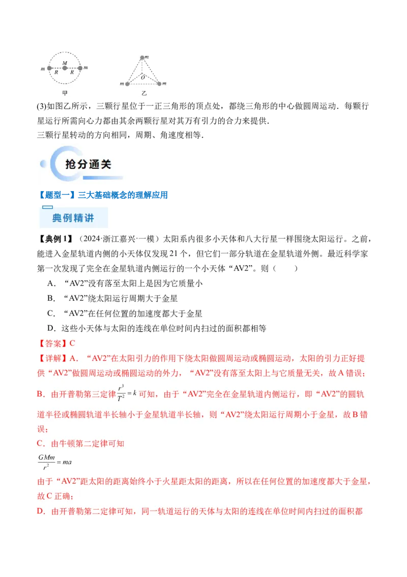 秘籍06天体运动中的五类热点问题和三大概念理解应用（解析版）-备战2024年高考物理抢分秘籍_4.2025物理总复习_2024年新高考资料_5.2024三轮冲刺