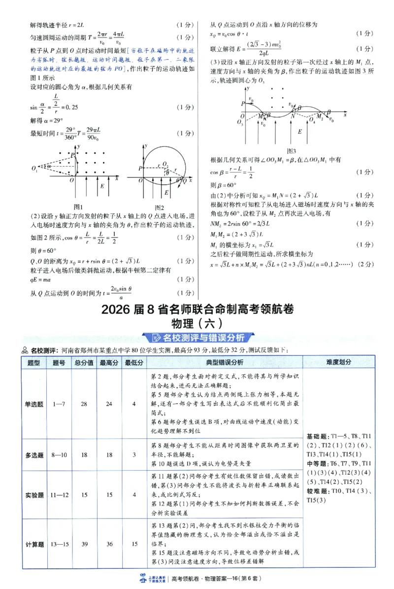 2026版金考卷&middot;百校联盟高考领航卷物理（新教材版）-答案_2026版金考卷&middot;百校联盟高考领航卷（全科）_2026版金考卷&middot;百校联盟高考领航卷物理（新教材版）