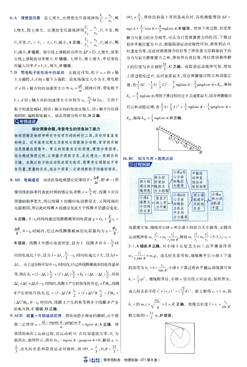2026版金考卷&middot;百校联盟高考领航卷物理（新教材版）-答案_2026版金考卷&middot;百校联盟高考领航卷（全科）_2026版金考卷&middot;百校联盟高考领航卷物理（新教材版）