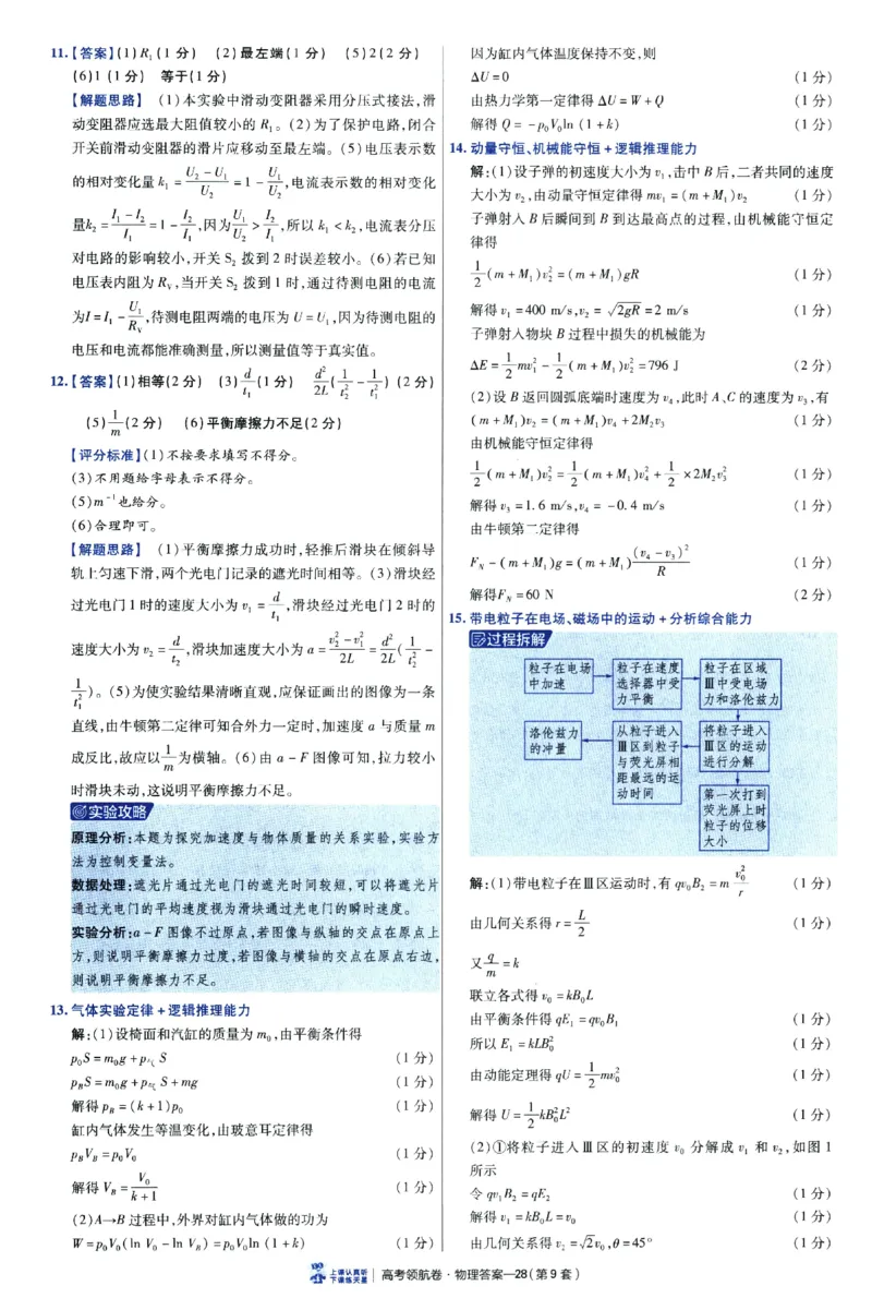 2026版金考卷&middot;百校联盟高考领航卷物理（新教材版）-答案_2026版金考卷&middot;百校联盟高考领航卷（全科）_2026版金考卷&middot;百校联盟高考领航卷物理（新教材版）