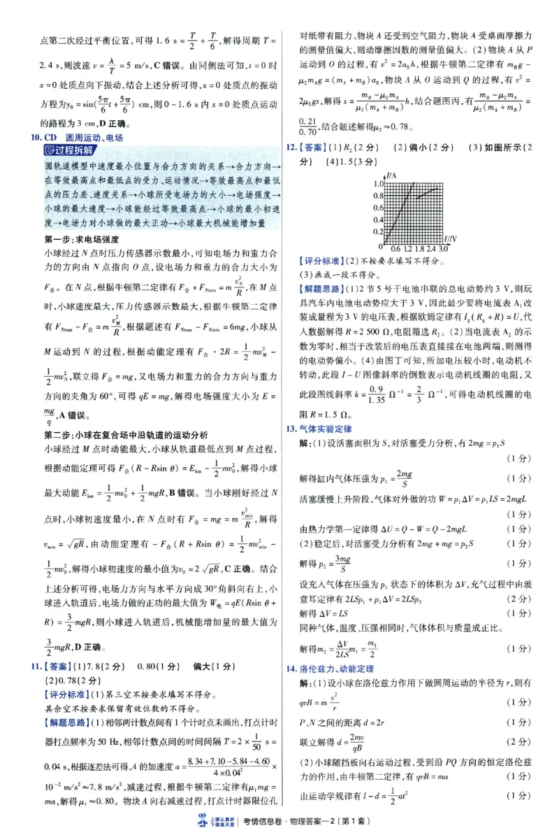 2026版金考卷&middot;百校联盟高考领航卷物理（新教材版）-答案_2026版金考卷&middot;百校联盟高考领航卷（全科）_2026版金考卷&middot;百校联盟高考领航卷物理（新教材版）