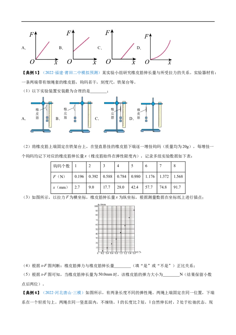 实验02探究弹簧弹力与形变量的关系&mdash;&mdash;全攻略备战2023年高考物理一轮重难点复习（原卷版）_4.2025物理总复习_2023年新高复习资料_一轮复习