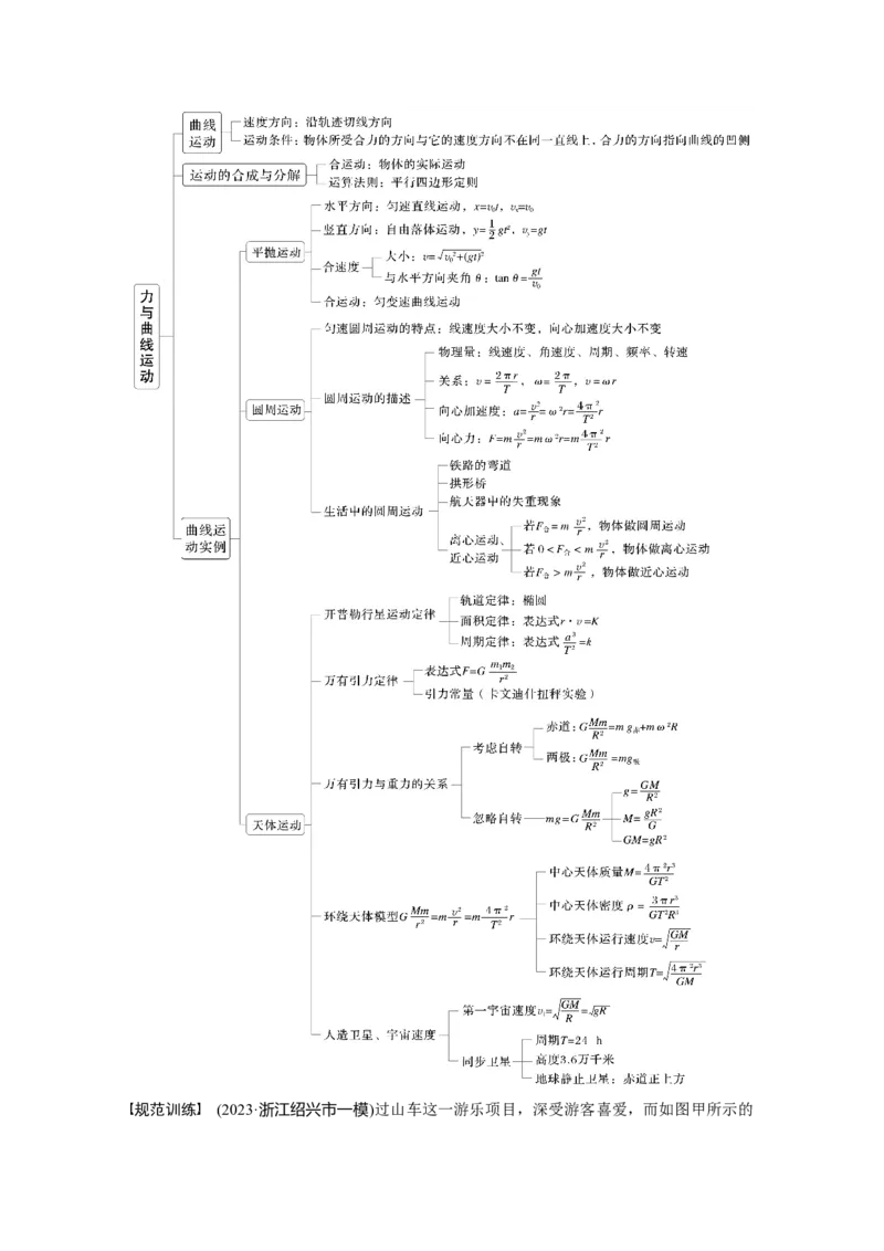 第五章　阶段复习(二)　力与曲线运动_4.2025物理总复习_2025年新高考资料_一轮复习_2025物理大一轮复习讲义+课件ppt（完结）_2025物理大一轮复习讲义教师用书Word版文档整书