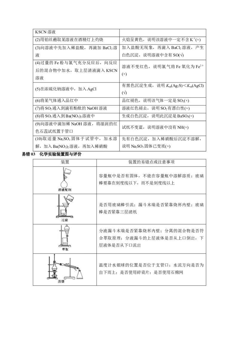 10化学实验基础-暑假培优_2025秋高中《化学暑假衔接讲义》新高一、二、三（培优讲义+暑假作业本）_新高三化学暑假培优专练