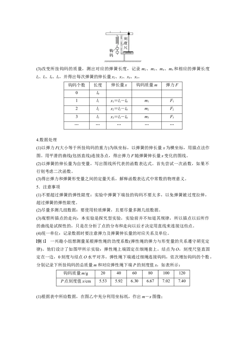 第二章　第5课时　实验二：探究弹簧弹力与形变量的关系-验三：探究两个互成角度的力的合成规律_4.2025物理总复习_2025年新高考资料_一轮复习_2025物理大一轮复习讲义+课件ppt（完结）