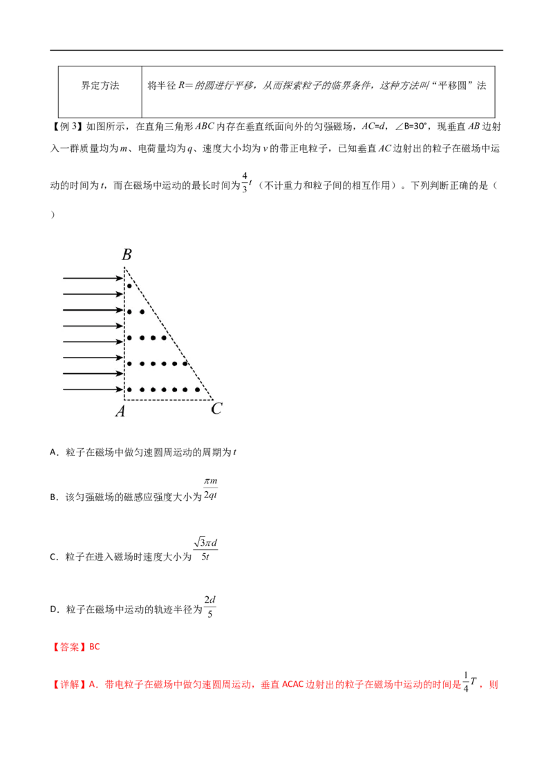 专题58放缩圆、旋转圆、平移圆和磁聚焦模型在磁场中的应用（解析版）_4.2025物理总复习_2023年新高复习资料_一轮复习_2023届高三物理一轮复习多维度导学与分层专练