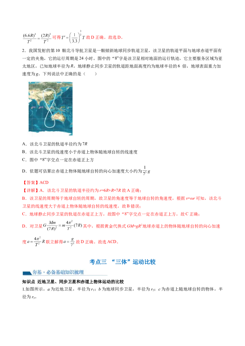 第23讲人造卫星宇宙速度（讲义）（解析版）_4.2025物理总复习_2024年新高考资料_1.2024一轮复习_2024年高考物理一轮复习讲练测（新教材新高考）_第23讲人造卫星宇宙速度（讲义）