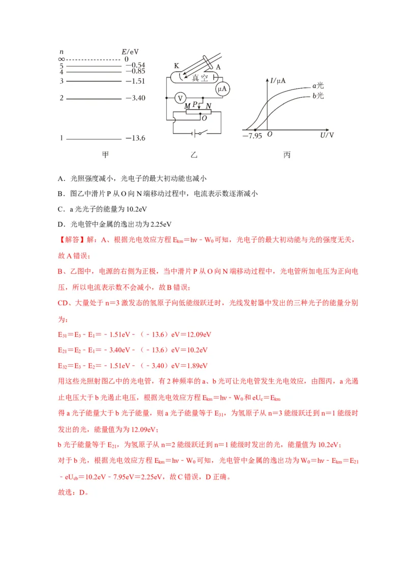 第35讲　原子结构与原子核（解析版）_4.2025物理总复习_2025年新高考资料_一轮复习_2025届高考物理一轮复习考点精讲精练（全国通用）（完结）