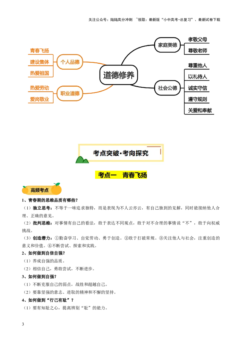 单元05：个人品德与职业道德（讲义）-2025年中考道德与法治二轮复习（全国通用）_02中考总复习（2026版更新中）_07-道法-中考总复习_2025中考复习资料_2025中考二轮课件ppt+讲义+练习道法