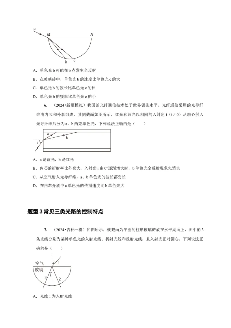 第29讲　光的折射全反射（原卷版）_4.2025物理总复习_2025年新高考资料_一轮复习_2025届高考物理一轮复习考点精讲精练（全国通用）（完结）