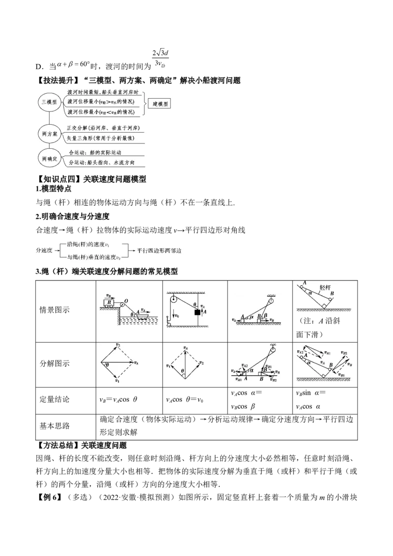 专题4.1　曲线运动　运动的合成与分解讲&mdash;&mdash;2023年高考物理一轮复习讲练测（新教材新高考通用）（原卷版）_4.2025物理总复习_2023年新高复习资料_一轮复习