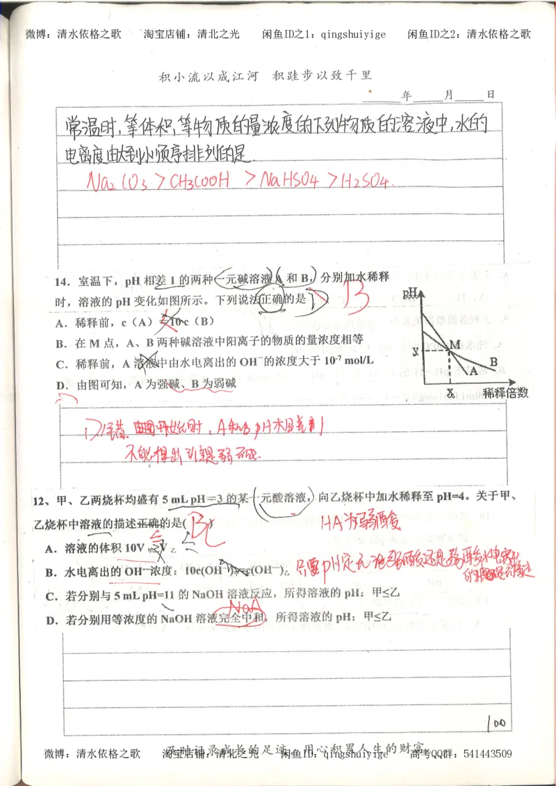 6.衡水中学高考积累与改错_高三化学（第2本）_124页_高中衡水学霸笔记_高中全部赠品_错题集高中九科_化学积累与改错