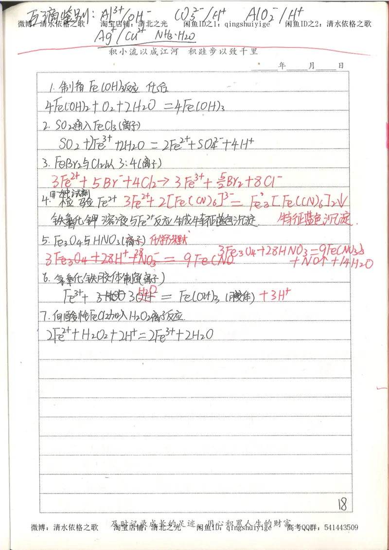 6.衡水中学高考积累与改错_高三化学（第2本）_124页_高中衡水学霸笔记_高中全部赠品_错题集高中九科_化学积累与改错