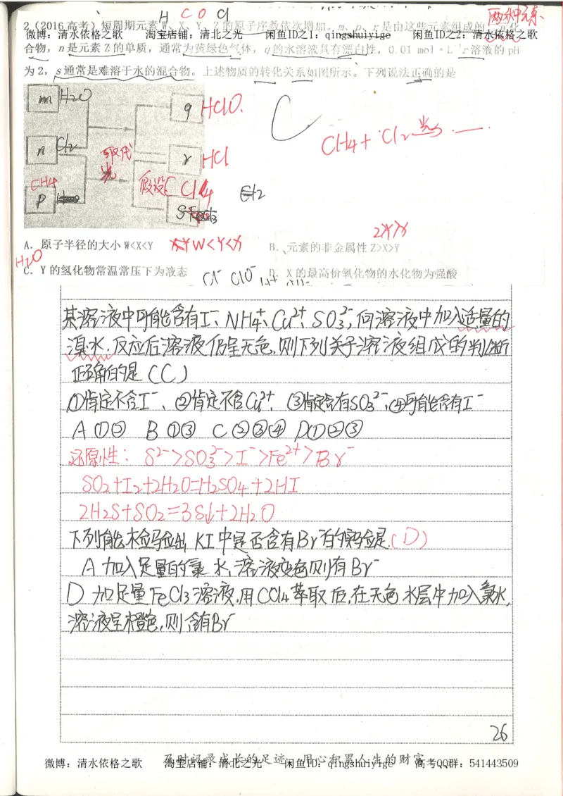 6.衡水中学高考积累与改错_高三化学（第2本）_124页_高中衡水学霸笔记_高中全部赠品_错题集高中九科_化学积累与改错